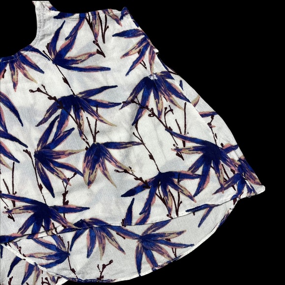 Free People Intimately White & Purple Spaghetti Strap Blouse S - Picture 7 of 9